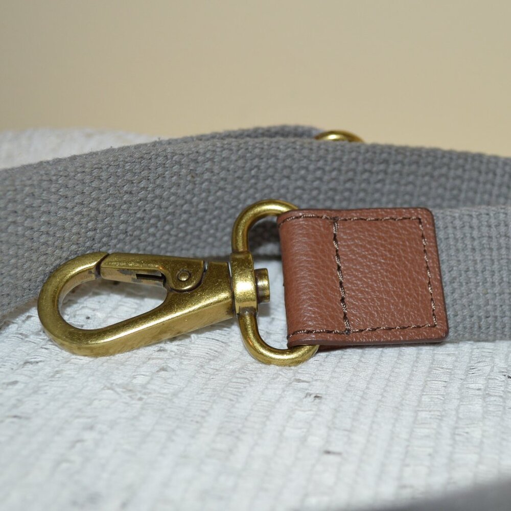 Fossil Gray Canvas Web Replacement Strap 1 1/4" W… - image 4